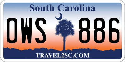 SC license plate OWS886