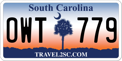SC license plate OWT779