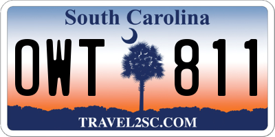 SC license plate OWT811