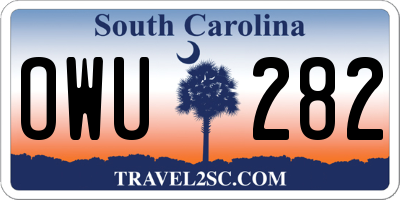 SC license plate OWU282