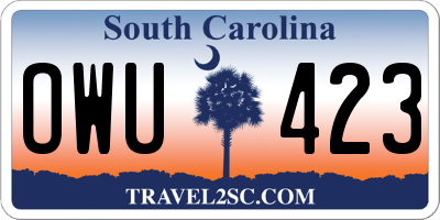 SC license plate OWU423