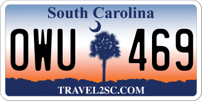 SC license plate OWU469