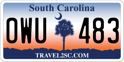 SC license plate OWU483