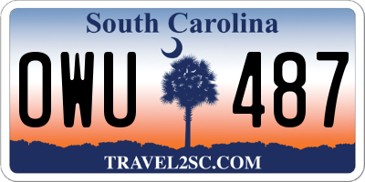 SC license plate OWU487