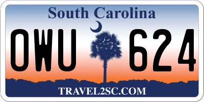 SC license plate OWU624