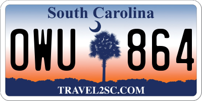 SC license plate OWU864