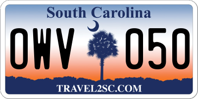SC license plate OWV050