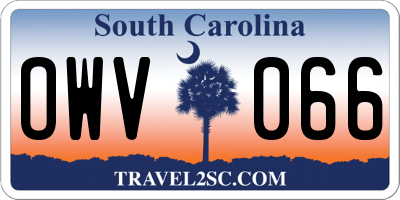 SC license plate OWV066