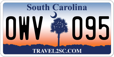 SC license plate OWV095