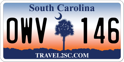 SC license plate OWV146