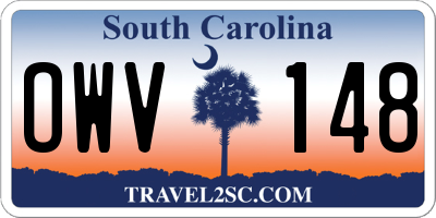 SC license plate OWV148