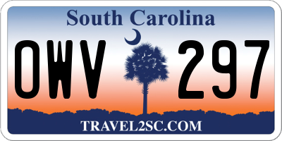 SC license plate OWV297