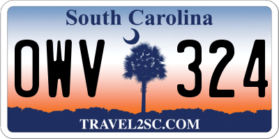 SC license plate OWV324