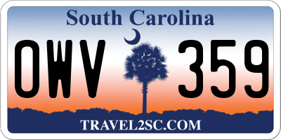 SC license plate OWV359