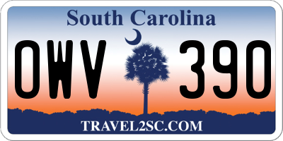 SC license plate OWV390