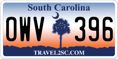 SC license plate OWV396