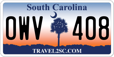 SC license plate OWV408