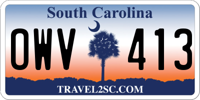 SC license plate OWV413