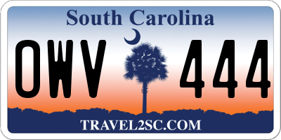 SC license plate OWV444