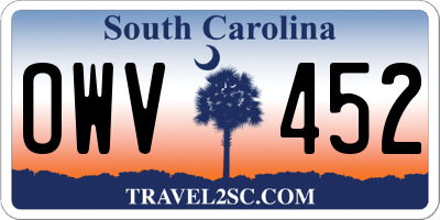 SC license plate OWV452
