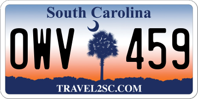 SC license plate OWV459