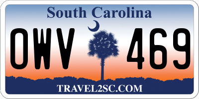 SC license plate OWV469