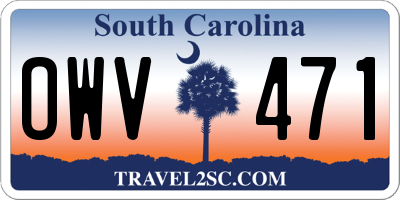 SC license plate OWV471