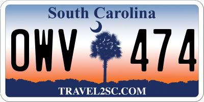 SC license plate OWV474