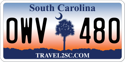 SC license plate OWV480