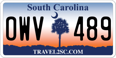 SC license plate OWV489
