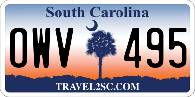 SC license plate OWV495