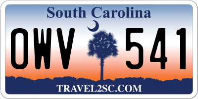 SC license plate OWV541