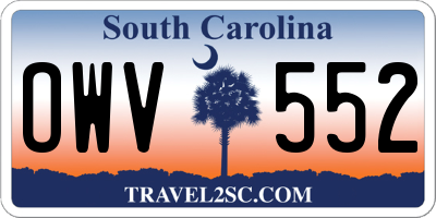 SC license plate OWV552