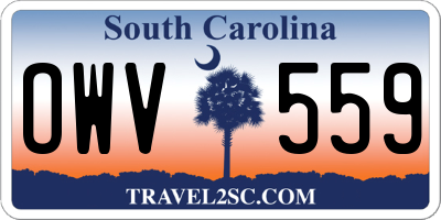 SC license plate OWV559