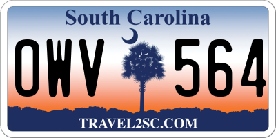SC license plate OWV564