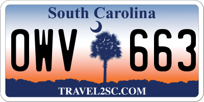 SC license plate OWV663