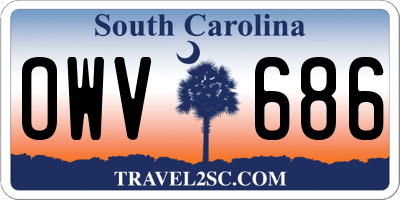 SC license plate OWV686