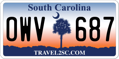 SC license plate OWV687