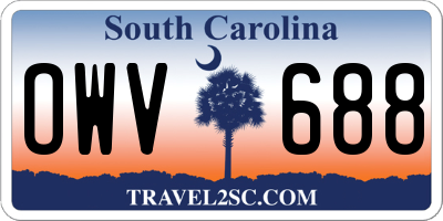SC license plate OWV688