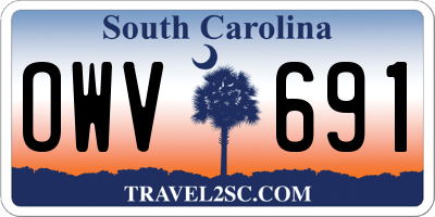 SC license plate OWV691