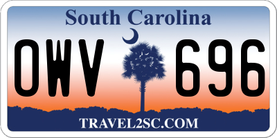 SC license plate OWV696