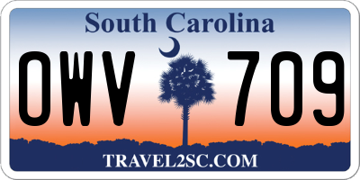SC license plate OWV709