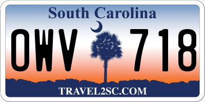 SC license plate OWV718