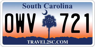 SC license plate OWV721