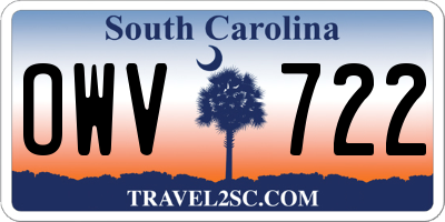 SC license plate OWV722