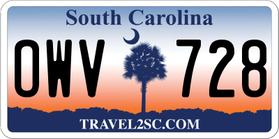 SC license plate OWV728