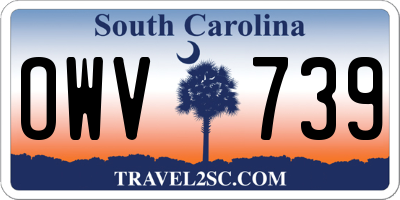SC license plate OWV739