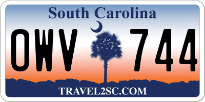 SC license plate OWV744
