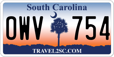 SC license plate OWV754