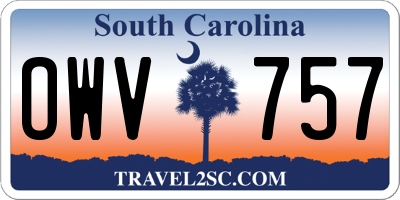 SC license plate OWV757